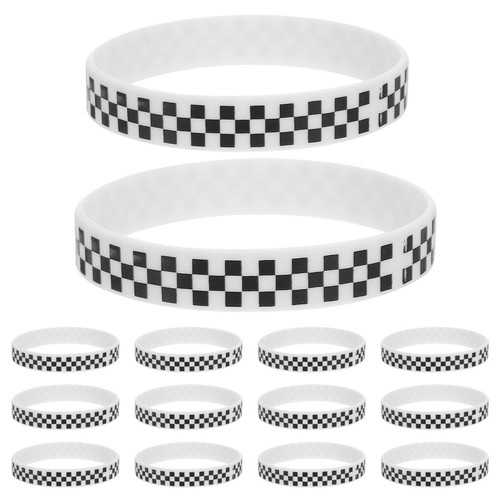 Pcs white black checkered - white,