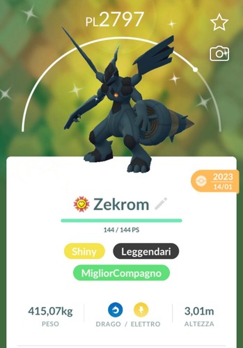 Shiny zekrom lucido leggendari - zekrom,