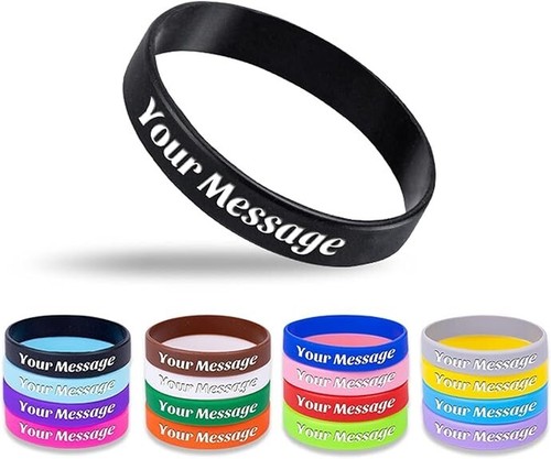 20pcs braccialetti silicone - 1-20pcs,
