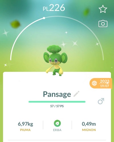 Shiny pansage lucido - shiny,