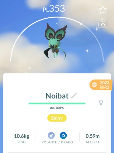 Shiny noibat lucido - shiny, leggendari